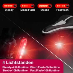 Transnect® – Fietsverlichting LED Set - Fietslampjes Voor En Achter Licht - 4 Lichtstanden – USB Oplaadbaar - Draagbaar – Waterdicht -Fietsaccessoire Winkel 1200x1200 375