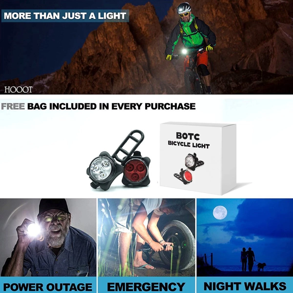 BOTC Fietsverlichting USB oplaadbaar - Oplaadbare USB Led Fietslamp - Voorlicht & Achterlicht - Waterdicht BOTC Fietsverlichting USB Oplaadbaar - Oplaadbare USB Led Fietslamp - Voorlicht & Achterlicht - Waterdicht -Fietsaccessoire Winkel 1200x1200 387