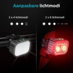 Inlustro Fietslamp Set - Voorlicht / Achterlicht - LED Fietslampjes Rood En Wit - Fietslicht Koplamp - Waterdicht - USB Oplaadbaar 8 Inlustro Fietslamp Set - Voorlicht / Achterlicht - LED Fietslampjes Rood En Wit - Fietslicht Koplamp - Waterdicht - USB Oplaadbaar -Fietsaccessoire Winkel 1200x1200 419