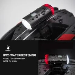 TIKKENS® LED Fietsverlichting Helmlamp - Helm - Voorlicht & Achterlicht - USB Oplaadbaar - Zwart - Voor En Achter - Waterdicht - Fietslampjes -Fietsaccessoire Winkel 1200x1200 438