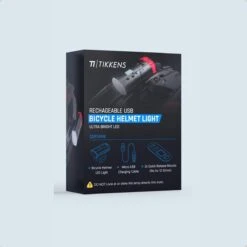 TIKKENS® LED Fietsverlichting Helmlamp - Helm - Voorlicht & Achterlicht - USB Oplaadbaar - Zwart - Voor En Achter - Waterdicht - Fietslampjes -Fietsaccessoire Winkel 1200x1200 440