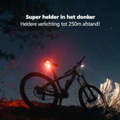 SWILIX ® - Fietsverlichting Set - Oplaadbare USB Led Fietslamp - Voor En Achter - Waterdicht - 4 Lichtstanden - Zwart 8 SWILIX ® - Fietsverlichting Set - Oplaadbare USB Led Fietslamp - Voor En Achter - Waterdicht - 4 Lichtstanden - Zwart -Fietsaccessoire Winkel 1200x1200 446