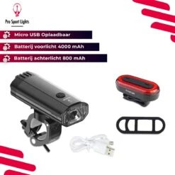 1200 Lumen & 100 Lumen Pro Sport Lights Fietsverlichtingsset - LED Fietslampen USB Oplaadbaar -Fietsaccessoire Winkel 1200x1200 481