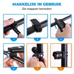 Seidon™ - Fietslamp - Fietsverlichting - Fietslampjes - Fiets Snelheidsmeter - LED Display - Klok - Fietsbel -Fietsaccessoire Winkel 1200x1200 489