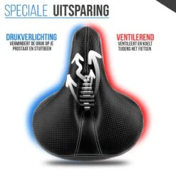 Strex Fietszadel - Unisex - Extra Comfortabel - Ventilerend - Incl. Zadelhoes -Fietsaccessoire Winkel 1200x1200 538