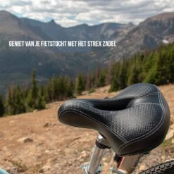 Strex Fietszadel - Unisex - Extra Comfortabel - Ventilerend - Incl. Zadelhoes -Fietsaccessoire Winkel 1200x1200 542