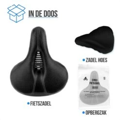 Strex Fietszadel - Unisex - Extra Comfortabel - Ventilerend - Incl. Zadelhoes -Fietsaccessoire Winkel 1200x1200 545