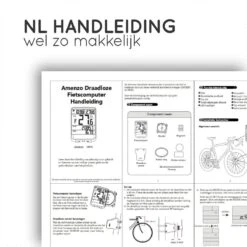 Amenzo© Fietscomputer Draadloos - Kilometerteller - NL Handleiding - Draadloze En Waterdichte Snelheidsmeter - Makkelijke Bevestiging - Fiets GPS - Zwart - Racefiets -Fietsaccessoire Winkel 1200x1200 689
