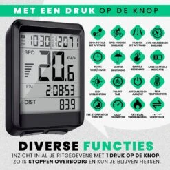 Strex Draadloze Fietscomputer - 17 Functies - Extra Groot Scherm - Draadloze Fiets Computer Draadloos Waterdicht - NL Handleiding 3 Strex Draadloze Fietscomputer - 17 Functies - Extra Groot Scherm - Draadloze Fiets Computer Draadloos Waterdicht - NL Handleiding -Fietsaccessoire Winkel 1200x1200 714