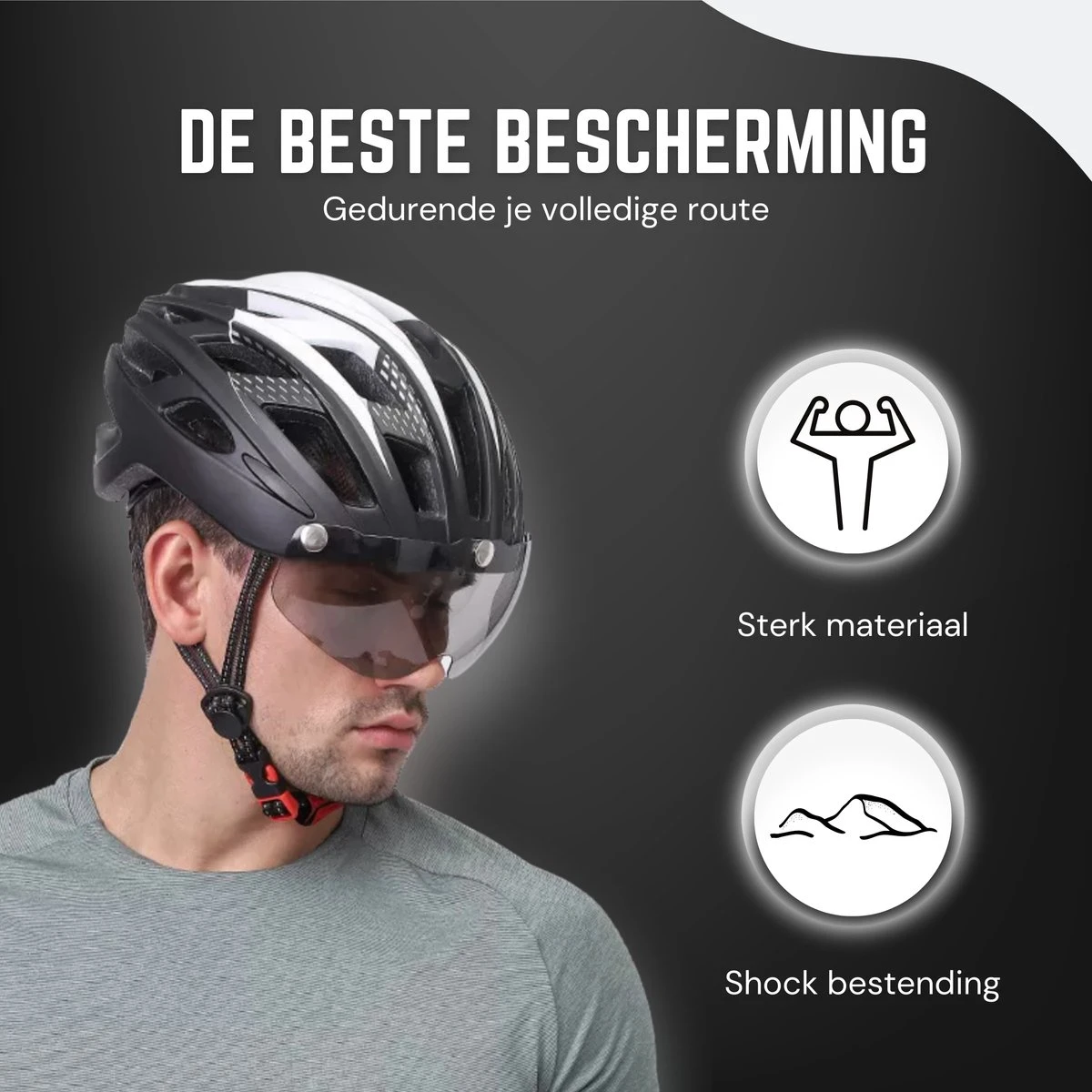 Rebela | Fietshelm | Helm | Hoofdbescherming | Sport Lights Matt Zwart- Wit | Heren-Dames | Medium 54/62cm Rebela | Fietshelm | Helm | Hoofdbescherming | Sport Lights Matt Zwart- Wit | Heren-Dames | Medium 54/62cm -Fietsaccessoire Winkel 1200x1200 812