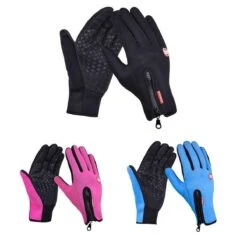 Merkloos Handschoenen | Touchscreen | Waterdicht | Fleece | Unisex | Zwart | Maat M -Fietsaccessoire Winkel 1200x1200 860