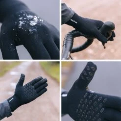 GripGrab - Waterproof Knitted Thermo Fietshandschoenen Regen Handschoenen - Zwart - Unisex - Maat M/L -Fietsaccessoire Winkel 1200x1200 877