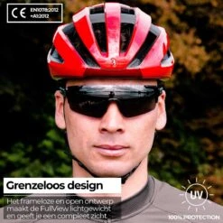 BBB Cycling FullView Fietsbril - Frameless Zonnebril - Wielrenbril Met 3 Lenzen - Glanzend Zwart - BSG-63 -Fietsaccessoire Winkel 1200x1200 902