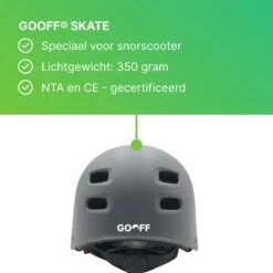 GOOFF® Skate Snorscooter Helm | Brede Pasvorm | 14x Ventilatie | Matgrijs | Lichtgewicht (L) -Fietsaccessoire Winkel 1200x1200 953