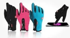 Merkloos Handschoenen - Touchscreen - Grip - Waterafstotend - Thermisch - Wintersport - Ski/Snowboardhandschoenen - Fietshandschoenen - Dames - Maat M - Stretch - Roze -Fietsaccessoire Winkel 1200x646 1