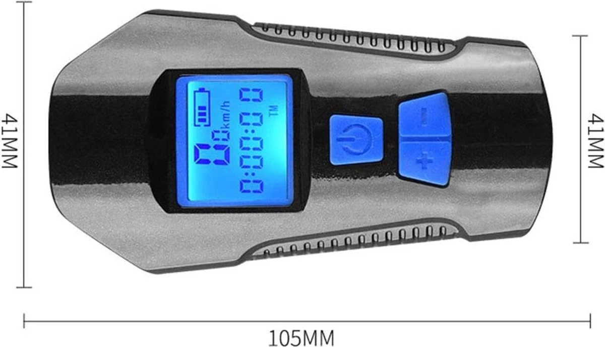 Voorlicht fiets - Fietslicht - Led voorlamp - 500 lumen - Usb oplaadbaar - Waterdicht - Koplamp fiets - Snelheidsmeter - Claxon - Vier standen Voorlicht Fiets - Fietslicht - Led Voorlamp - 500 Lumen - Usb Oplaadbaar - Waterdicht - Koplamp Fiets - Snelheidsmeter - Claxon - Vier Standen -Fietsaccessoire Winkel