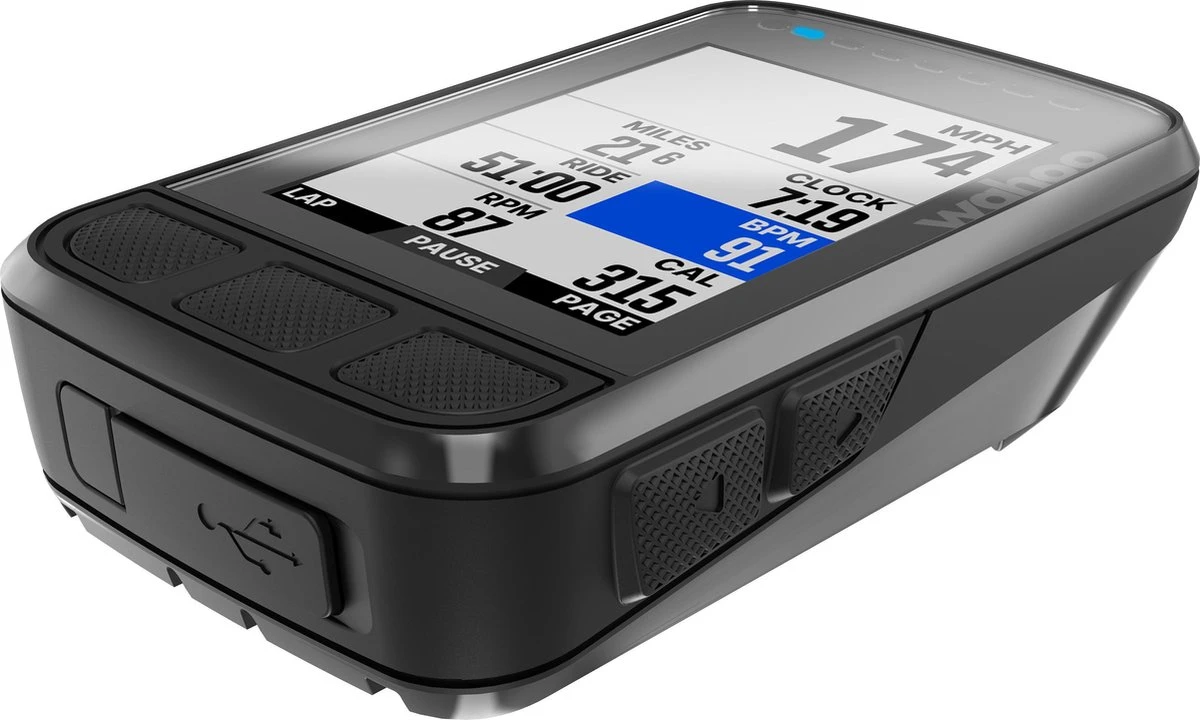 Wahoo ELEMNT BOLT V2 GPS Fietscomputer - Zwart Wahoo Fitness Wahoo ELEMNT BOLT V2 GPS Fietscomputer - Zwart -Fietsaccessoire Winkel 1200x720 1
