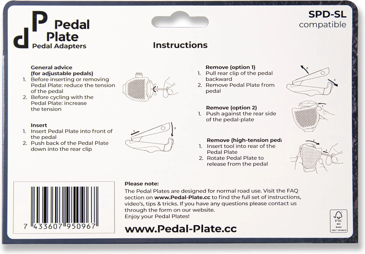 Pedal Plate 2.0 Pedaal adapter - SPD-SL Pedal Plate 2.0 Pedaal Adapter - SPD-SL -Fietsaccessoire Winkel