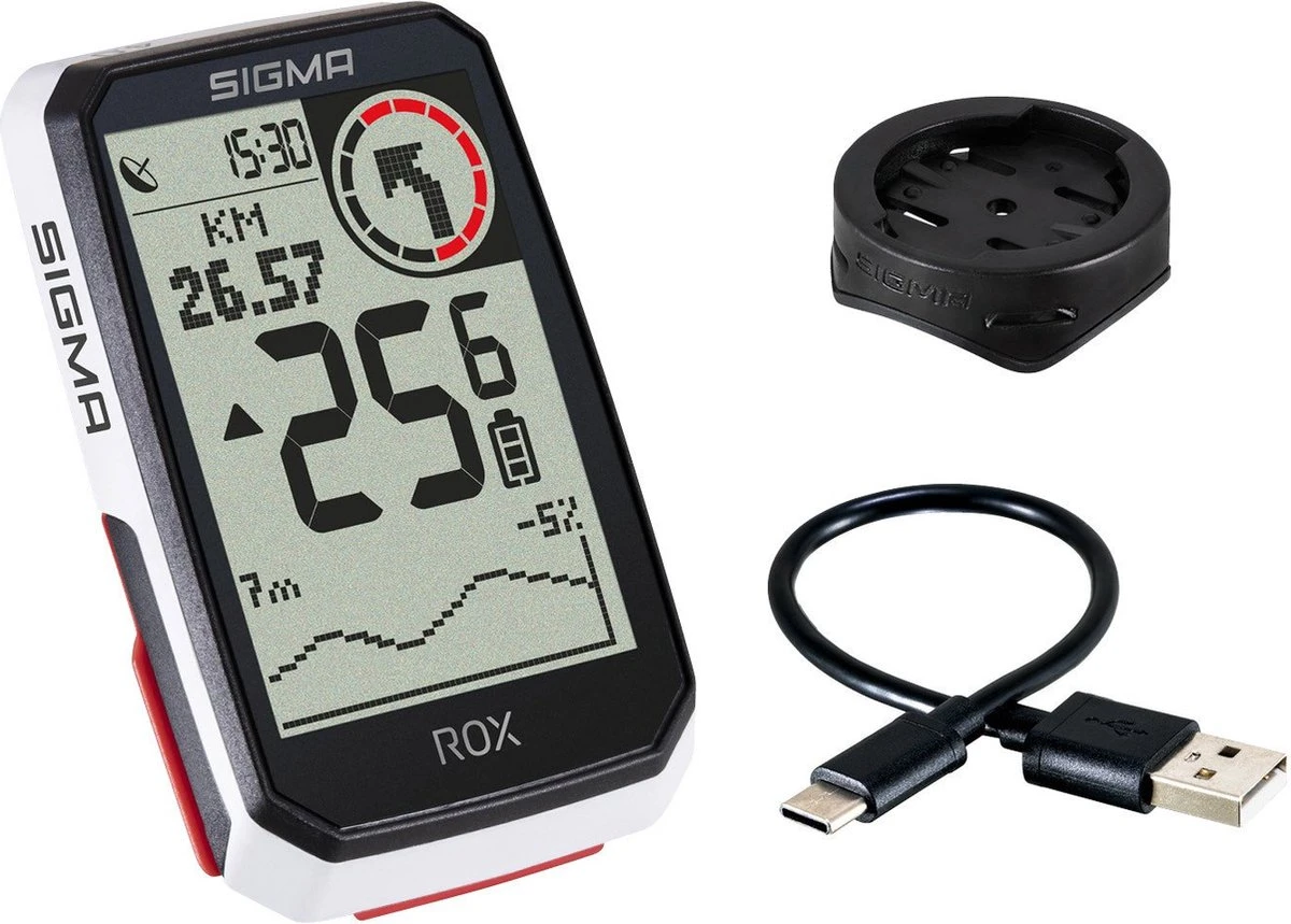 GPS Fietscomputer Sigma ROX 4.0 GPS met standaard stuurhouder - wit SIGMA SPORT GPS Fietscomputer Sigma ROX 4.0 GPS Met Standaard Stuurhouder - Wit -Fietsaccessoire Winkel 1200x859 1
