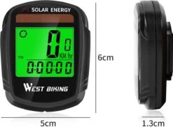 Draadloze Verlichte Fietscomputer - USB Oplaadbaar- Op Zonne- Energie - Kilometerteller - Klok - Calorie Teller - Snelheidsmeter - Auto Wake - IPX7 Waterdicht - 5 Talen - Met Verlichte LCD Display - Multifunctioneel - Inclusief Sensor - Zwart 3 Draadloze Verlichte Fietscomputer - USB Oplaadbaar- Op Zonne- Energie - Kilometerteller - Klok - Calorie Teller - Snelheidsmeter - Auto Wake - IPX7 Waterdicht - 5 Talen - Met Verlichte LCD Display - Multifunctioneel - Inclusief Sensor - Zwart -Fietsaccessoire Winkel 1200x885