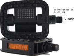 Fietspedalen - Anti Slip - Trappers Voor Fiets Met Reflector - 1.4 Mm Schroefdraad Zwart -Fietsaccessoire Winkel 1200x900 16