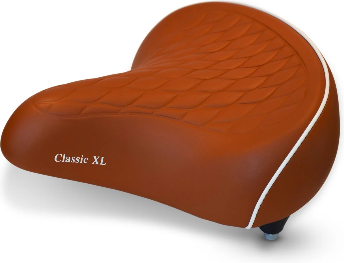 Fietszadel Karamel Bruin Classic XXL, stijlvol en comfortabel zadel voor veel fietsplezier by PS Fietszadel Karamel Bruin Classic XXL, Stijlvol En Comfortabel Zadel Voor Veel Fietsplezier By PS -Fietsaccessoire Winkel