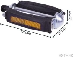 ESTARK® Klassieke Fietspedalen - Set Van Twee - Anti-Slip Fietspedalen Set Met Reflectoren - Pedaal Zwart Zilver - Fiets Pedalen Trappers Fiets Pedaal - Fietstrappers - Losse Trappers - 2 STUKS - Pedalen -Fietsaccessoire Winkel 1200x936