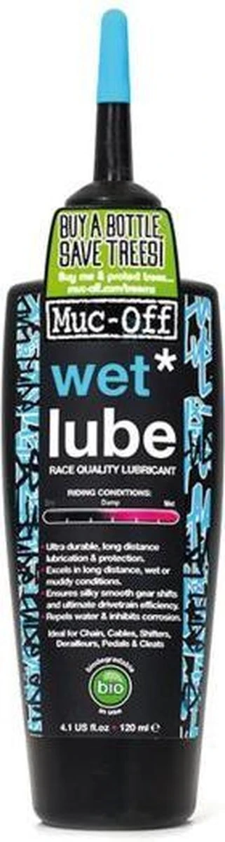Muc-Off Kettingolie - wet lube - 120 ml Muc-Off Kettingolie - Wet Lube - 120 Ml -Fietsaccessoire Winkel