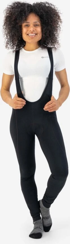 Rogelli Core - Lange Fietsbroek Met Bretels - Dames - Maat L - Zwart -Fietsaccessoire Winkel 346x1200 2
