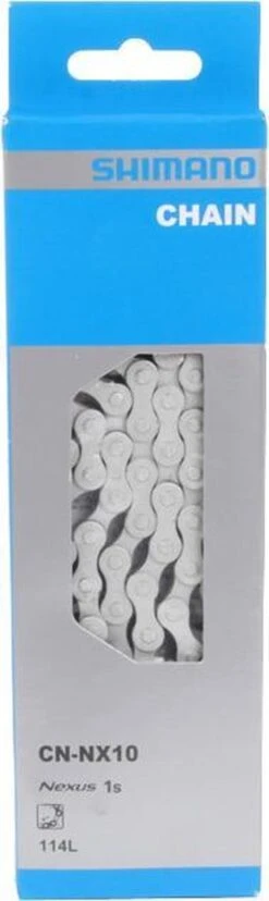 Ketting Shimano Nexus NX10 Anti-roest 1/2" X 1/8" - 114 Schakels -Fietsaccessoire Winkel 358x1200