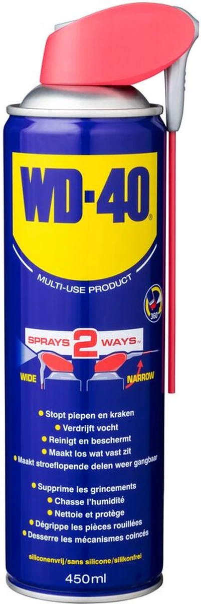 WD-40® Smart Straw® Multi-Use Product - 450ml - Multispray - Smeermiddel, Ontvetter en Anti-Corrosie WD-40® Smart Straw® Multi-Use Product - 450ml - Multispray - Smeermiddel, Ontvetter En Anti-Corrosie -Fietsaccessoire Winkel