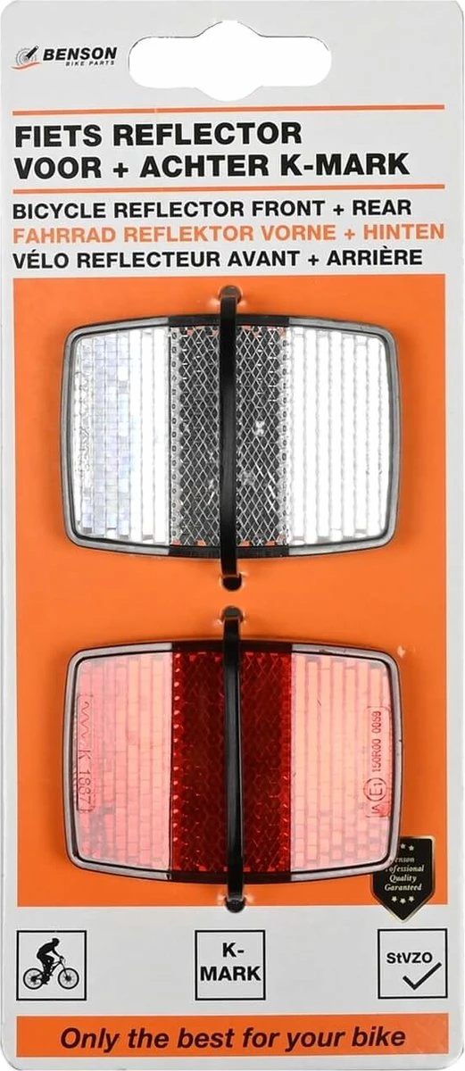 Benson Fiets Reflector - Wit Voorzijde - Rood Achterzijde Benson Fiets Reflector - Wit Voorzijde - Rood Achterzijde -Fietsaccessoire Winkel 521x1200 1