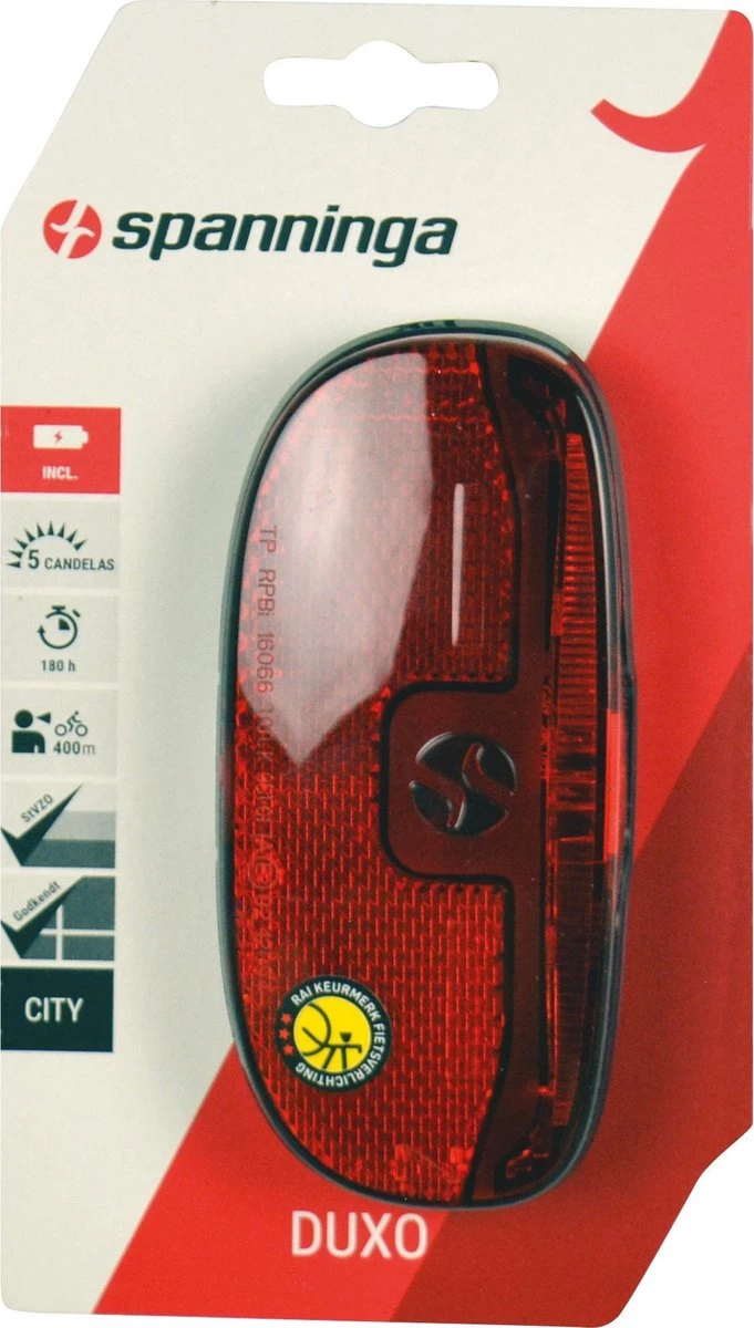 Spanninga Duxo Fiets Achterlicht - Batterij Spanninga Duxo Fiets Achterlicht - Batterij -Fietsaccessoire Winkel