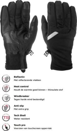 Luxe Winter Handschoen - Warm Door Dikke Stof En Thinsulate - Waterproof - Windvrij - Touchscreen Fietshandschoen - Reflecterend - Unisex R2 -R2 - Storm Winter Fietshandschoenen - Zwart - Maat XXL / 10 -Fietsaccessoire Winkel 700x1200 6
