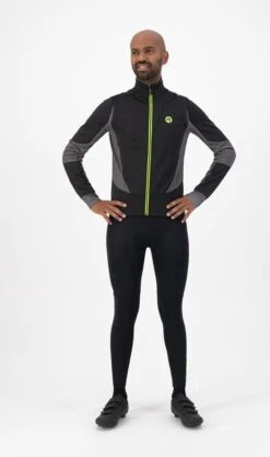Rogelli Brave Winterjack - Fietsjack - Zwart/Grijs/Fluor - Heren - Maat L -Fietsaccessoire Winkel 710x1200 1