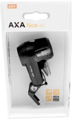 AXA Nox City 4 Lux - Fietslamp Voorlicht - LED Koplamp - Fietslicht Op Batterij - Zwart -Fietsaccessoire Winkel 725x1200