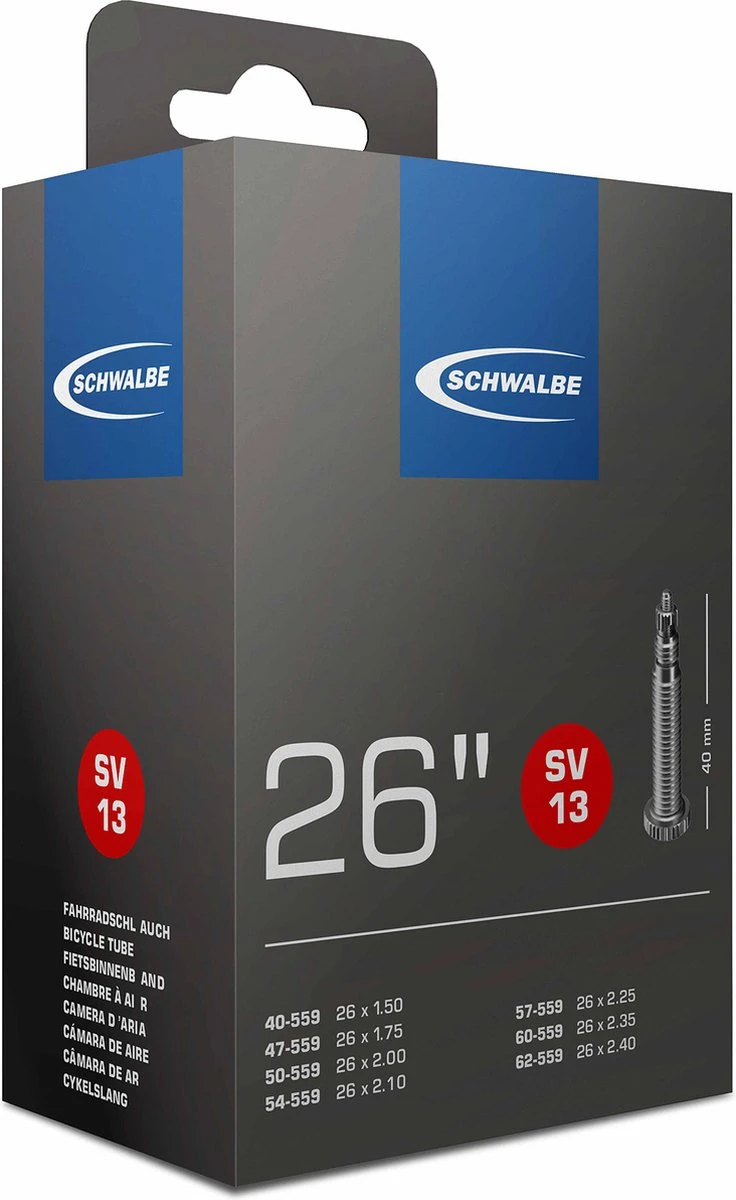 Schwalbe Binnenband - SV13 - 26 inch x 1.50 - 2.40 - Frans Ventiel - 40mm Schwalbe Binnenband - SV13 - 26 Inch X 1.50 - 2.40 - Frans Ventiel - 40mm -Fietsaccessoire Winkel 736x1200 4