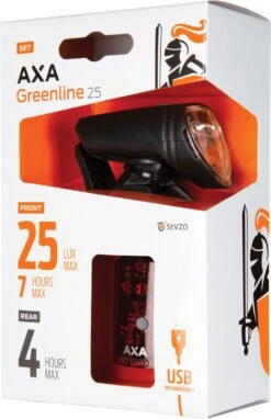 AXA Greenline 25 Lux - LED Fietslampjes Voor En Achter - Fietsverlichting USB Oplaadbaar -Fietsaccessoire Winkel 776x1200 1