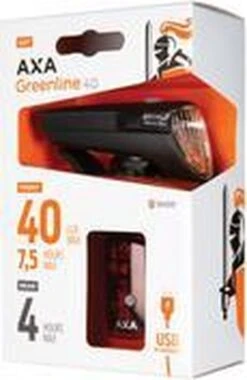 AXA Greenline 40 Lux - LED Fietslampjes Voor En Achter - Fietsverlichting USB Oplaadbaar -Fietsaccessoire Winkel 779x1200