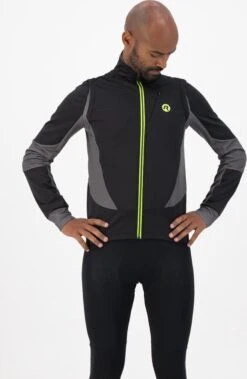 Rogelli Brave Winterjack - Fietsjack - Zwart/Grijs/Fluor - Heren - Maat L -Fietsaccessoire Winkel 782x1200