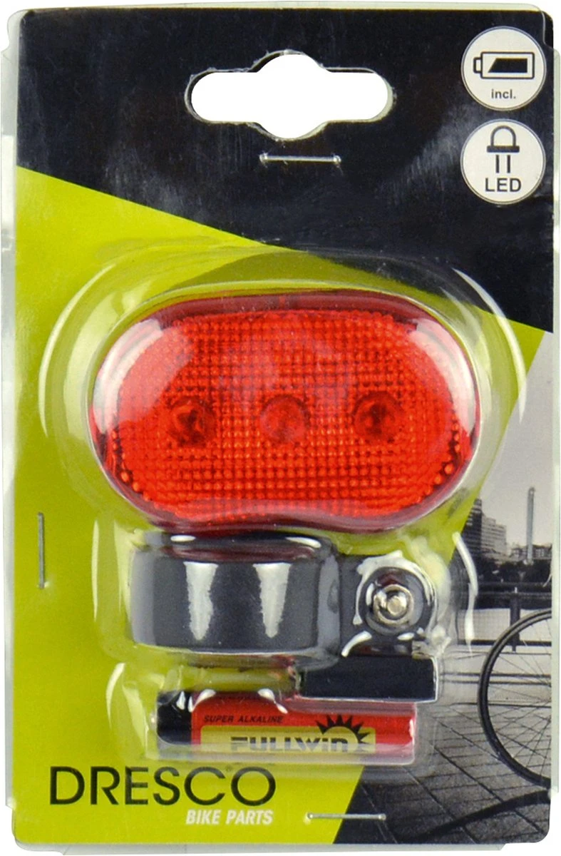 Dresco Achterlicht Fiets 3 Led's | Fietsverlichting led | Achterlicht met Batterij en Knipperlicht Dresco Achterlicht Fiets 3 Led's | Fietsverlichting Led | Achterlicht Met Batterij En Knipperlicht -Fietsaccessoire Winkel