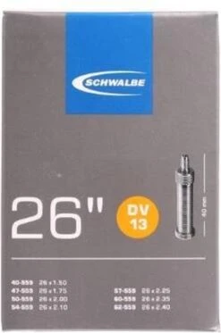Schwalbe Binnenband - DV13 - 26 Inch X 1.50 - 2.40 - Hollands Ventiel - 40mm 11 Schwalbe Binnenband - DV13 - 26 Inch X 1.50 - 2.40 - Hollands Ventiel - 40mm -Fietsaccessoire Winkel 795x1200 1