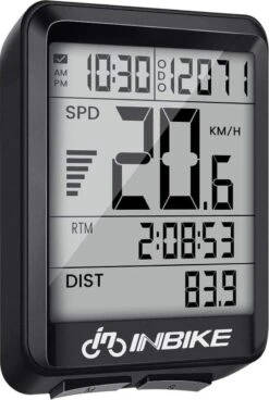 Amenzo© Fietscomputer Draadloos - Kilometerteller - NL Handleiding - Draadloze En Waterdichte Snelheidsmeter - Makkelijke Bevestiging - Fiets GPS - Zwart - Racefiets