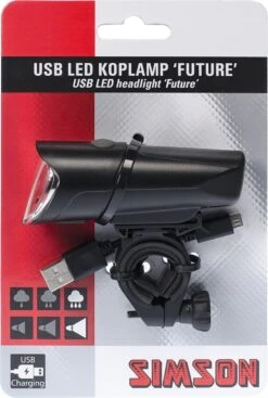 Simson Future Fietsverlichting Koplamp 30 Lux - LED - Oplaadbaar -Fietsaccessoire Winkel 808x1200