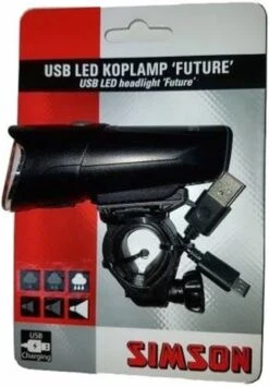 Simson Future Fietsverlichting Koplamp 30 Lux - LED - Oplaadbaar -Fietsaccessoire Winkel 834x1200