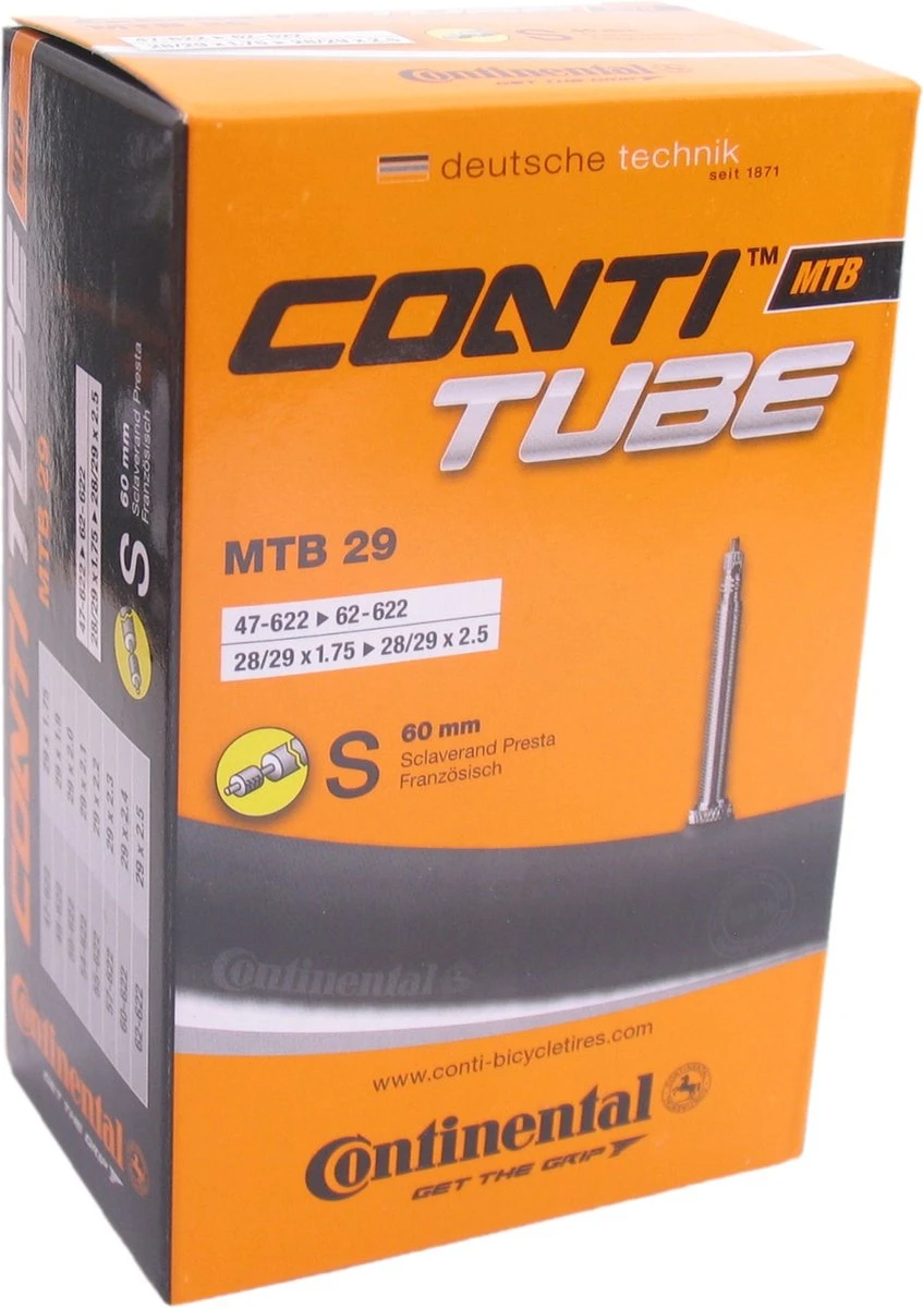 Continental Binnenband 28/29x1.75-2.50 (47/62-622) Fv 60 Mm Zwart Continental Binnenband 28/29x1.75-2.50 (47/62-622) Fv 60 Mm Zwart -Fietsaccessoire Winkel 847x1200 1