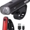 DesoMax® Fietsverlichting Set USB Oplaadbaar Heldere Fietslamp - Voorlicht - Achterlicht - Koplamp - Achterlamp -Fietsaccessoire Winkel 889x1200