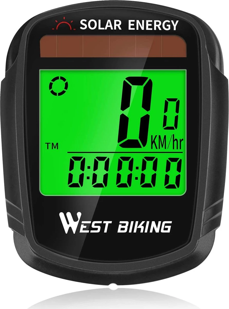 Draadloze Verlichte Fietscomputer - USB Oplaadbaar- Op Zonne- Energie - Kilometerteller - Klok - Calorie Teller - Snelheidsmeter - Auto Wake - IPX7 Waterdicht - 5 Talen - Met Verlichte LCD Display - Multifunctioneel - Inclusief Sensor - Zwart Draadloze Verlichte Fietscomputer - USB Oplaadbaar- Op Zonne- Energie - Kilometerteller - Klok - Calorie Teller - Snelheidsmeter - Auto Wake - IPX7 Waterdicht - 5 Talen - Met Verlichte LCD Display - Multifunctioneel - Inclusief Sensor - Zwart -Fietsaccessoire Winkel 891x1200 1