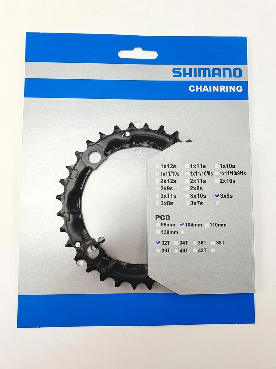 Kettingblad 32T Shimano Deore FC-M480 - zwart Kettingblad 32T Shimano Deore FC-M480 - Zwart -Fietsaccessoire Winkel 900x1200 5