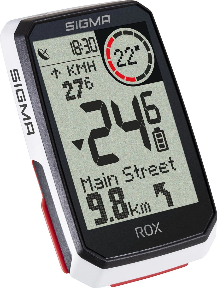 GPS Fietscomputer Sigma ROX 4.0 GPS met standaard stuurhouder - wit SIGMA SPORT GPS Fietscomputer Sigma ROX 4.0 GPS Met Standaard Stuurhouder - Wit -Fietsaccessoire Winkel